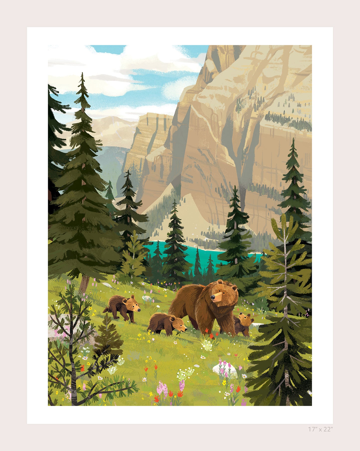 Moraine Lake Bear Print