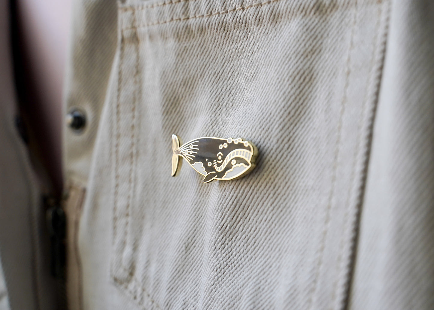 Right Whale Enamel Pin