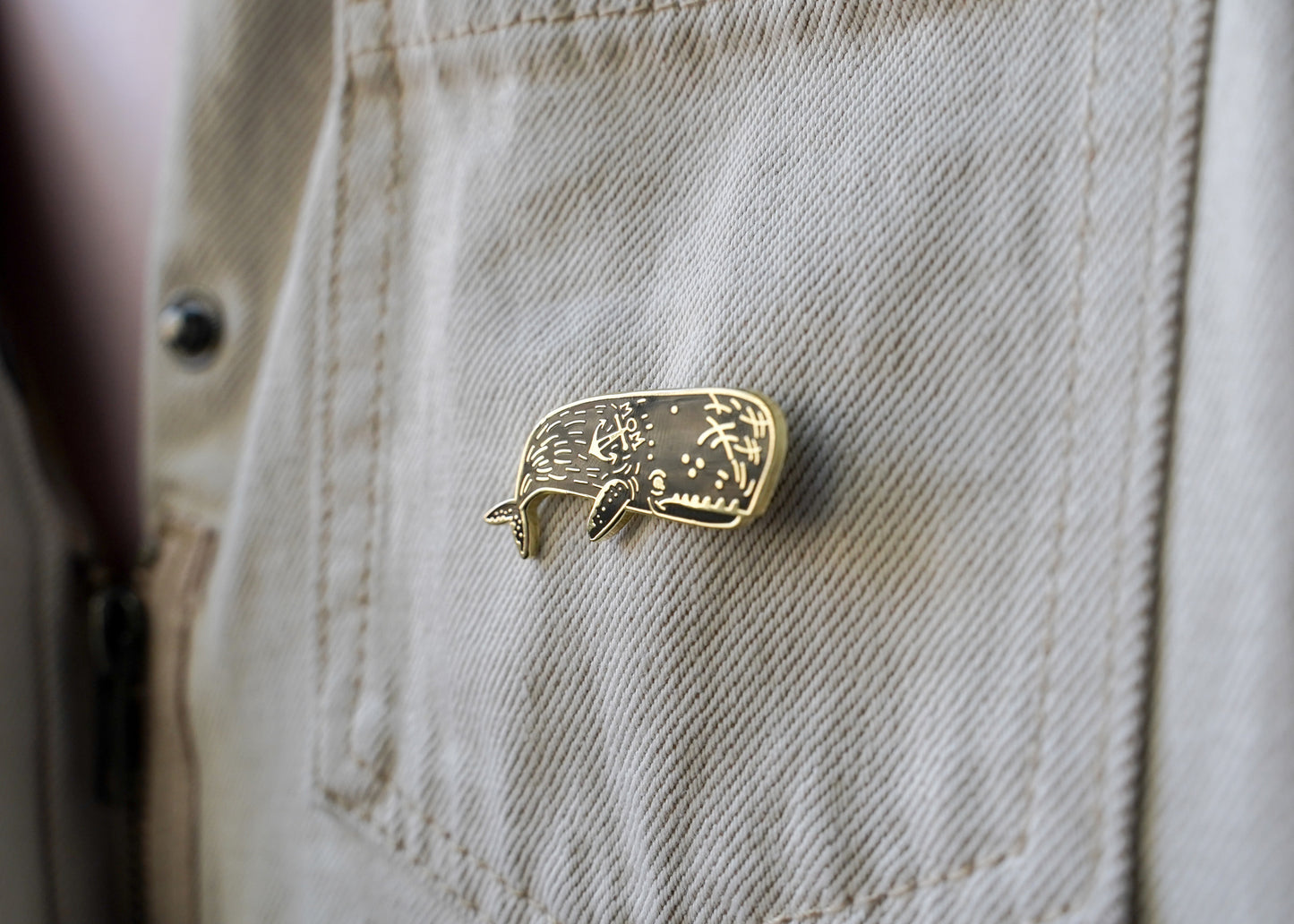 Sperm Whale Enamel Pin