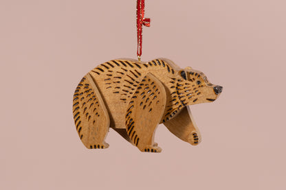 Ornament - Wooden Bear 4