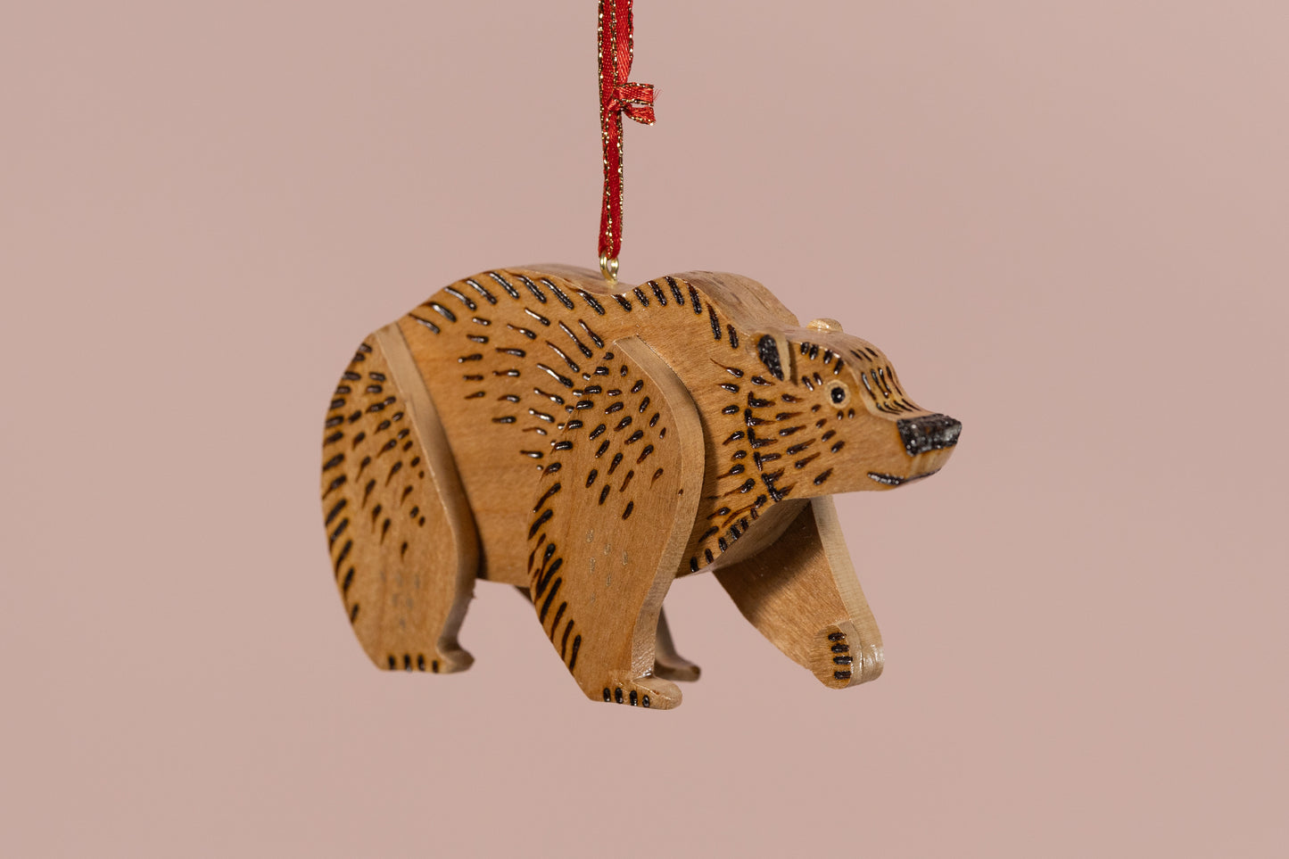 Ornament - Wooden Bear 4