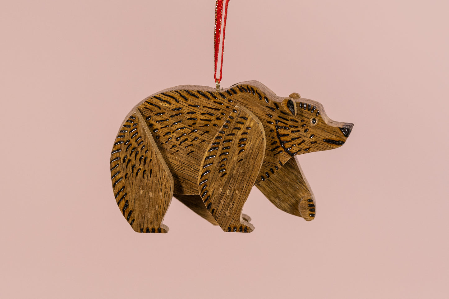 Ornament - Wooden Bear 2