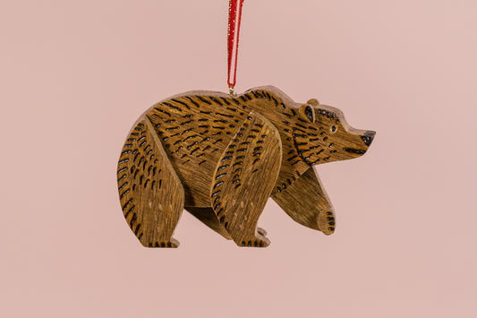 Ornament - Wooden Bear 2