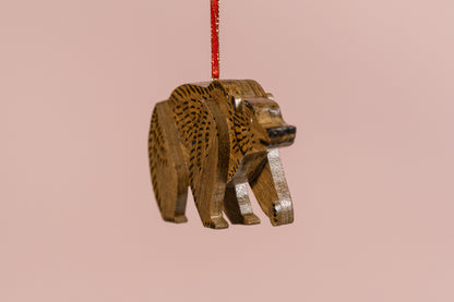 Ornament - Wooden Bear 2