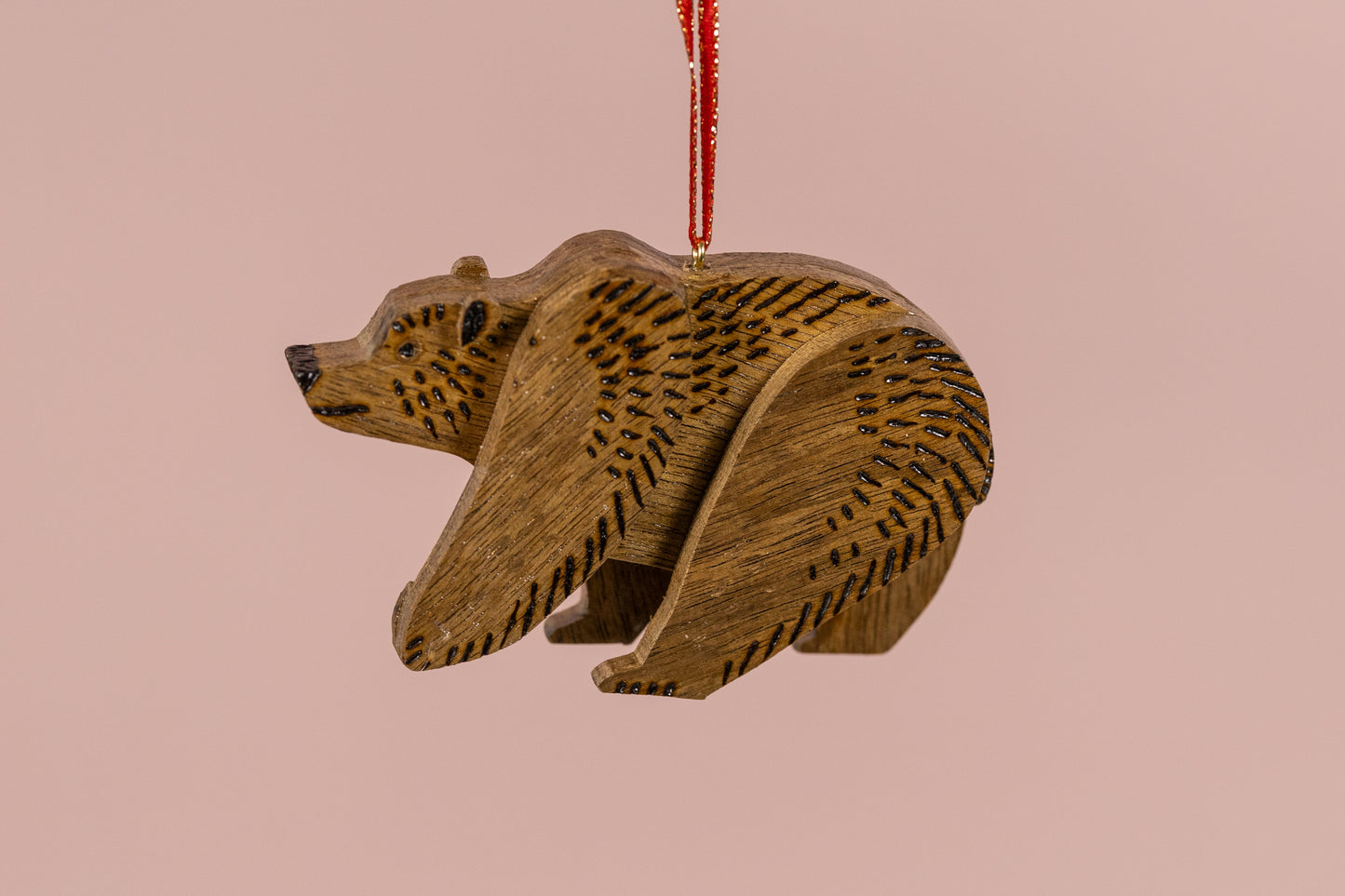 Ornament - Wooden Bear 2
