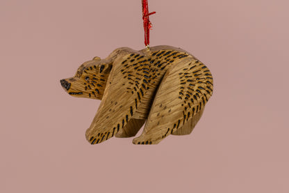 Ornament - Wooden Bear 3