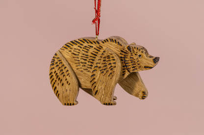 Ornament - Wooden Bear 3