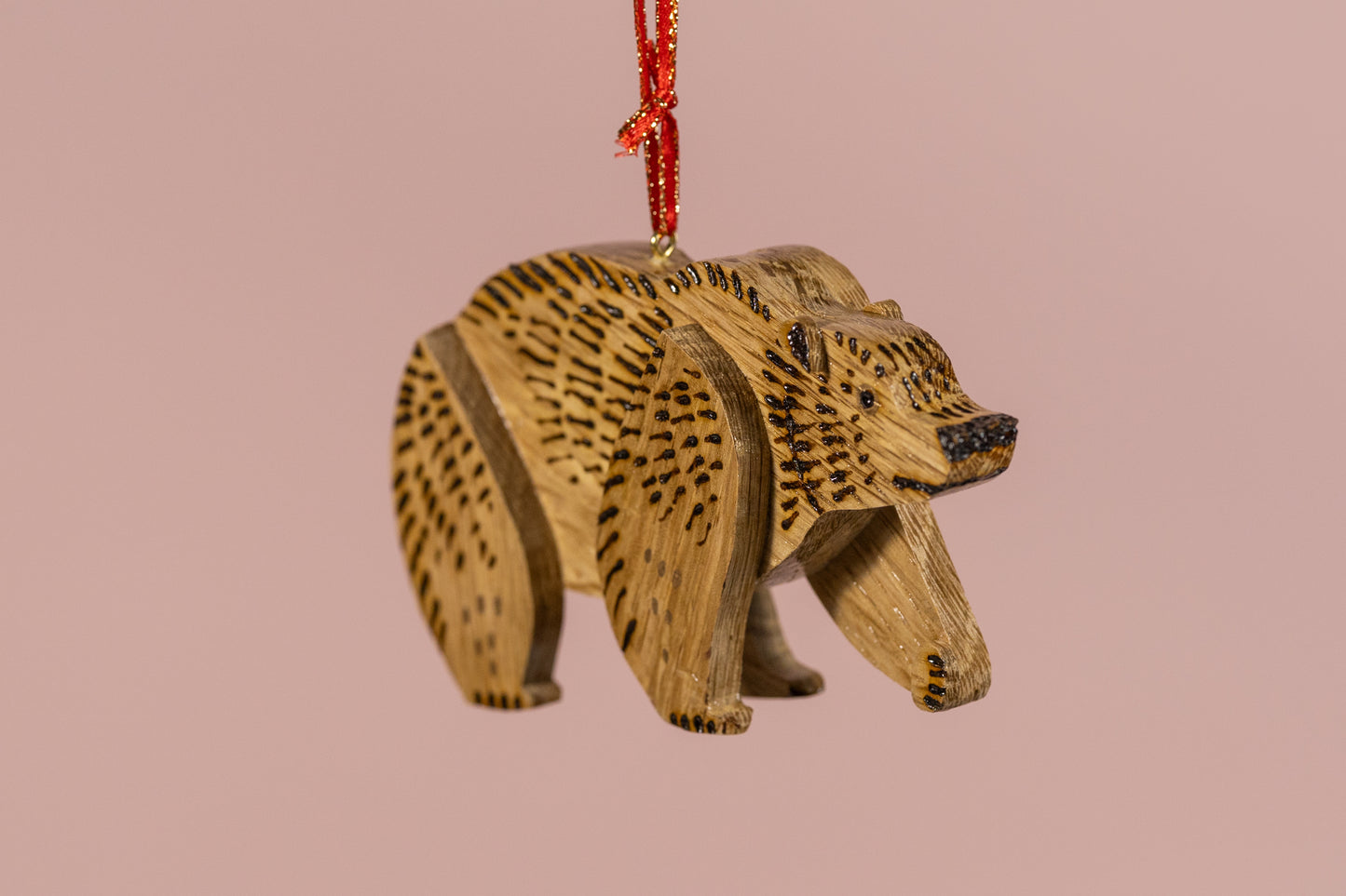 Ornament - Wooden Bear 3
