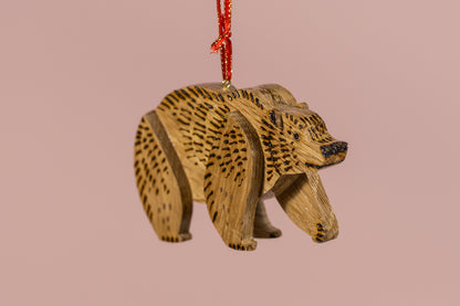 Ornament - Wooden Bear 3