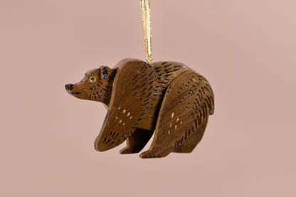 Ornament - Wooden Bear 5
