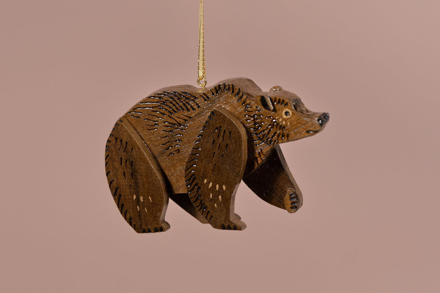 Ornament - Wooden Bear 5