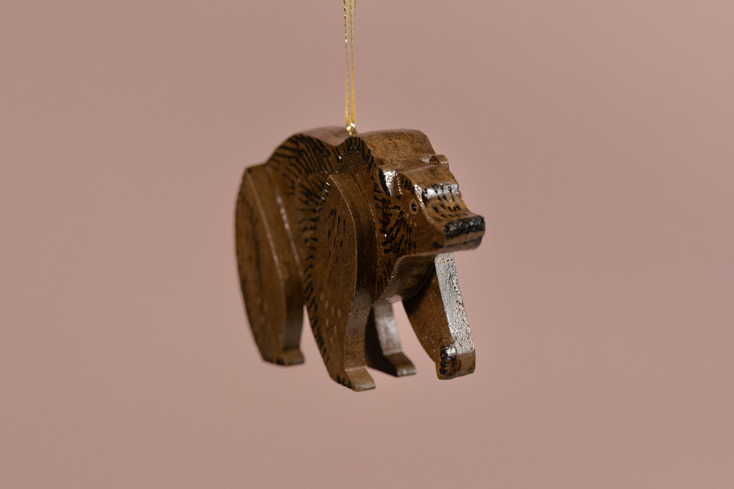 Ornament - Wooden Bear 5