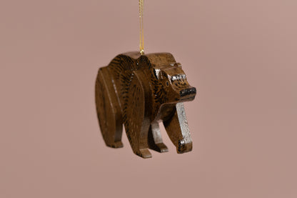 Ornament - Wooden Bear 5