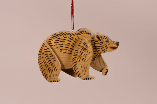 Ornament - Wooden Bear 1