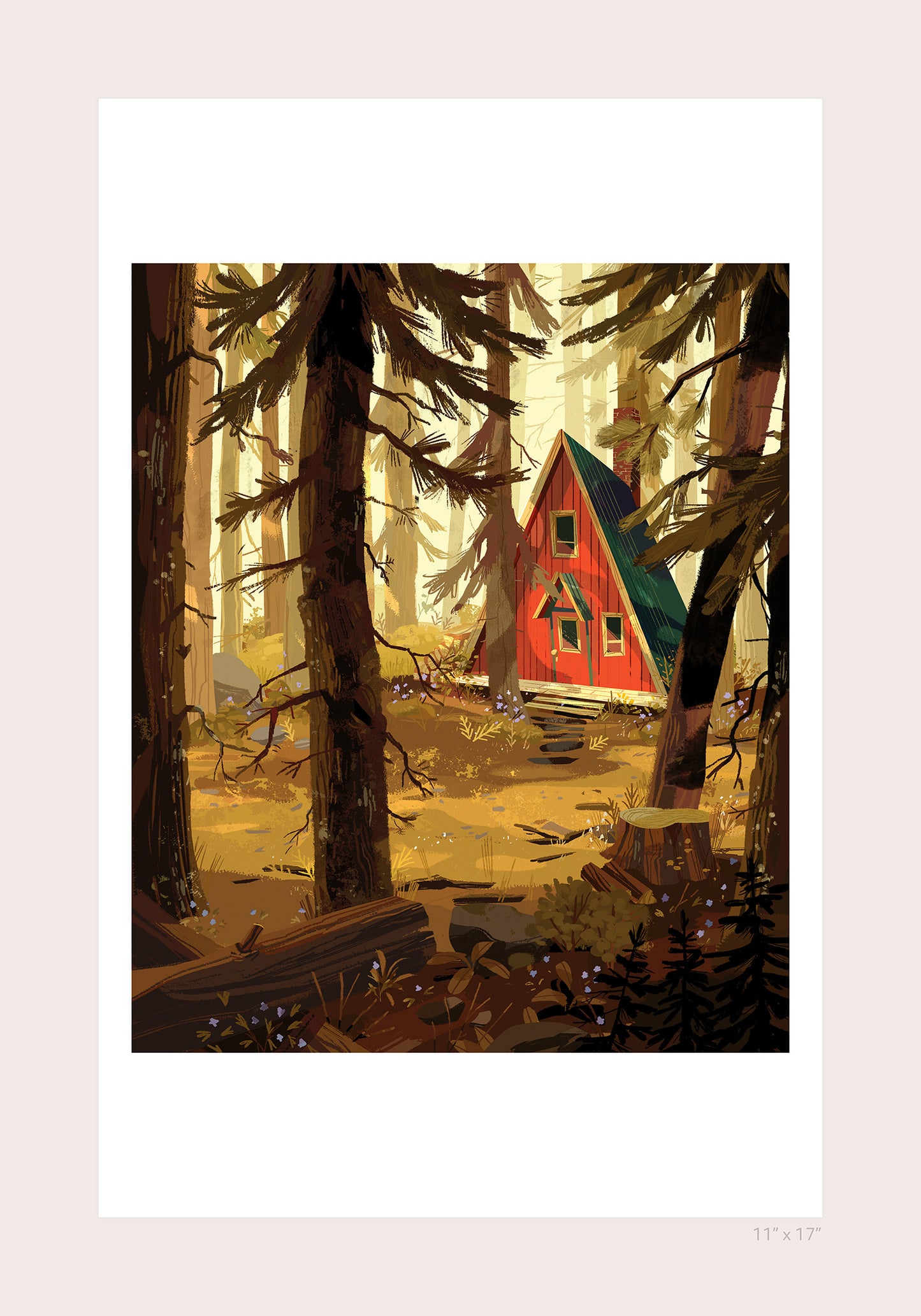 A-Frame Cabin Print