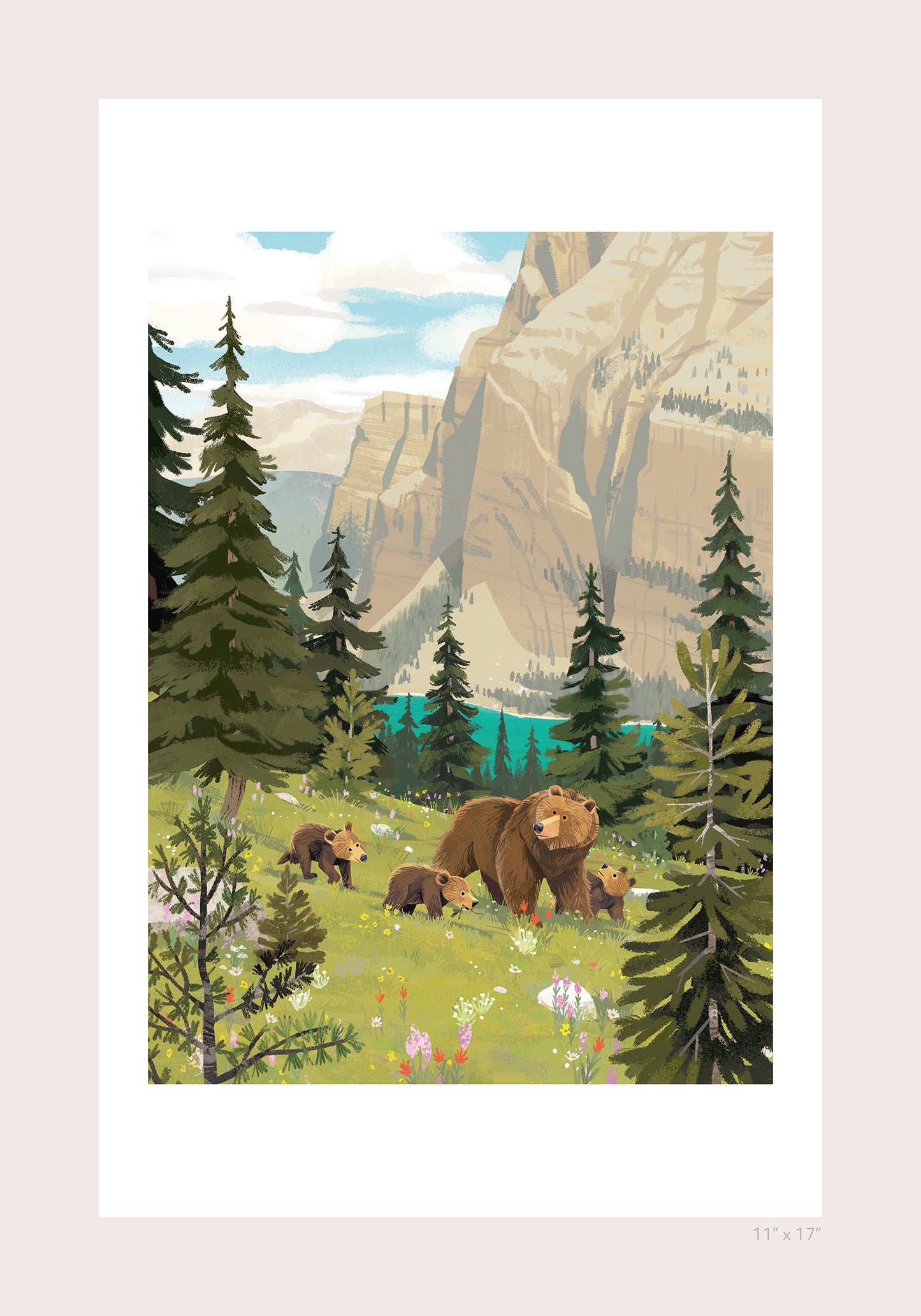 Moraine Lake Bear Print