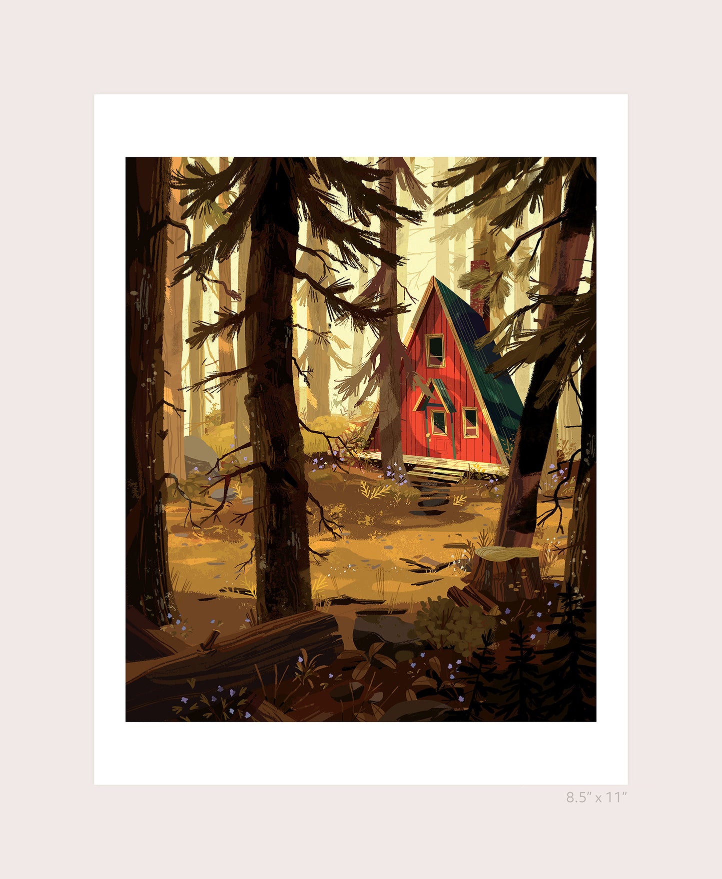 A-Frame Cabin Print