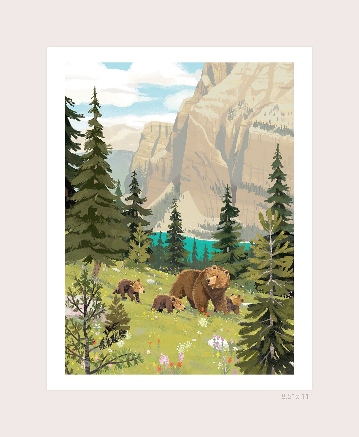 Moraine Lake Bear Print