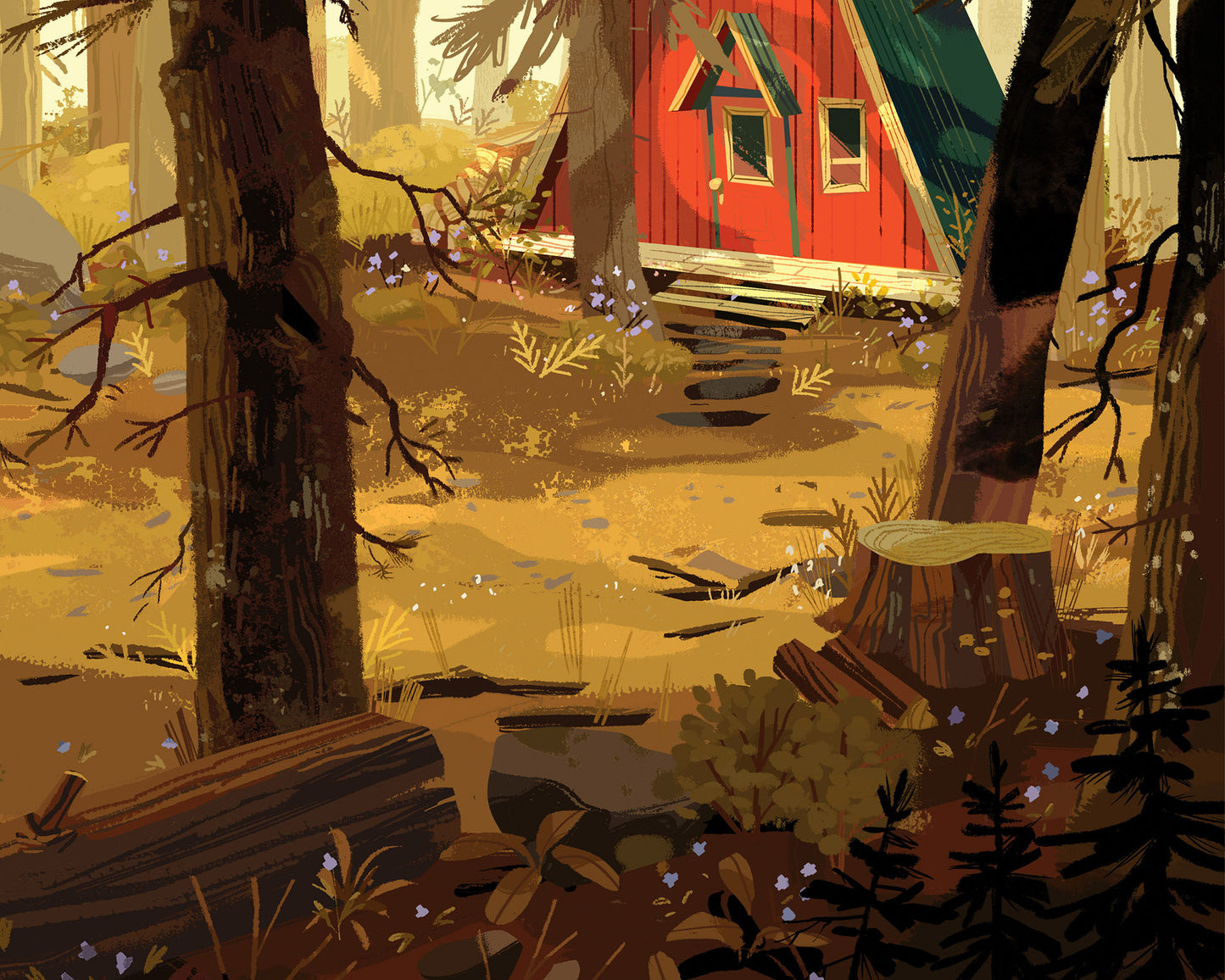 A-Frame Cabin Print