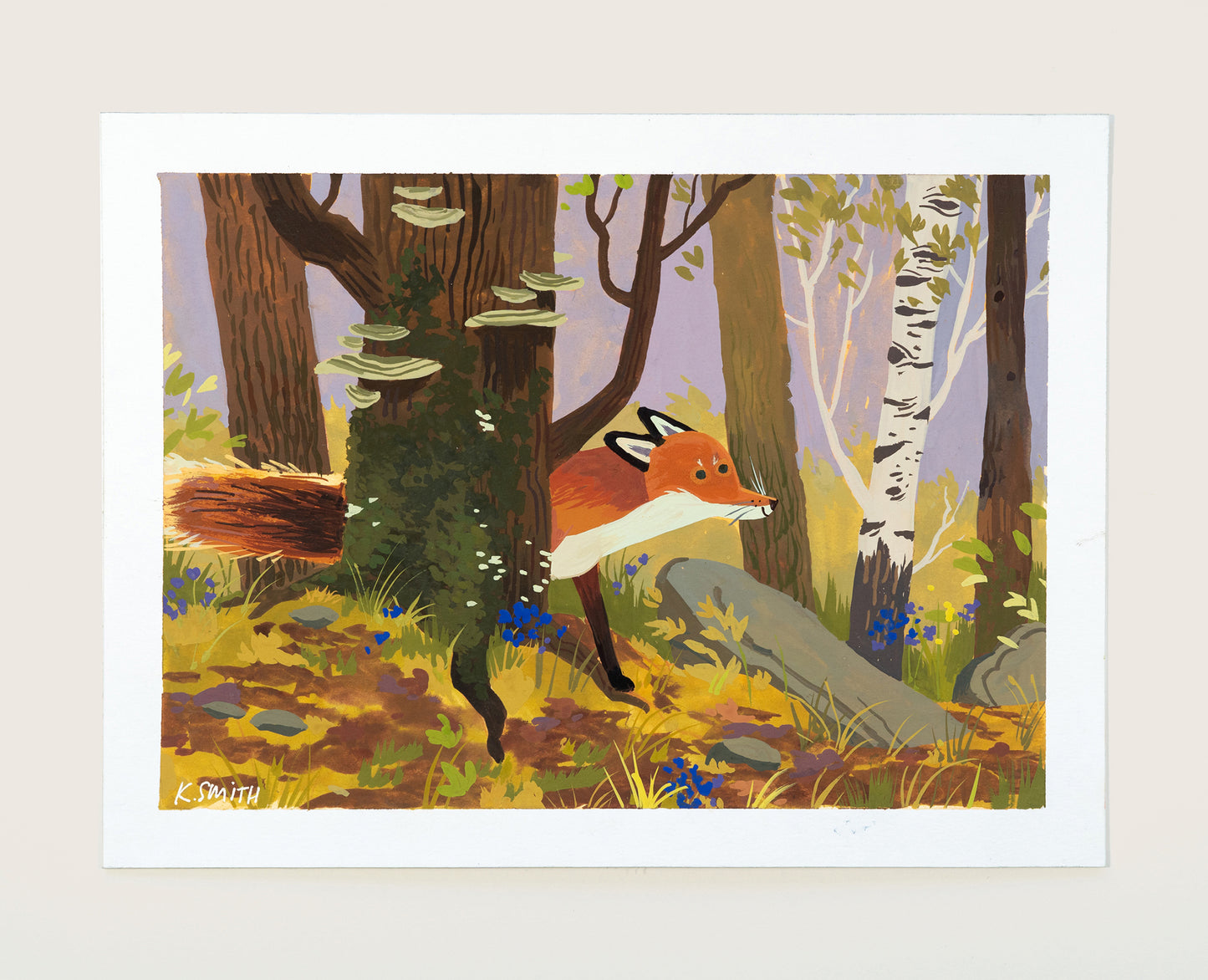 Fox in the Woods Painting