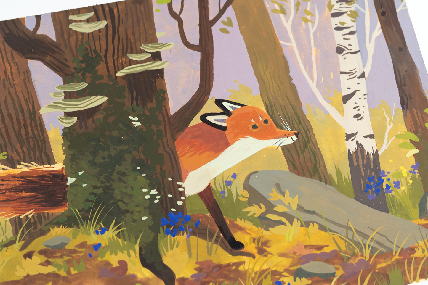 Fox in the Woods Painting