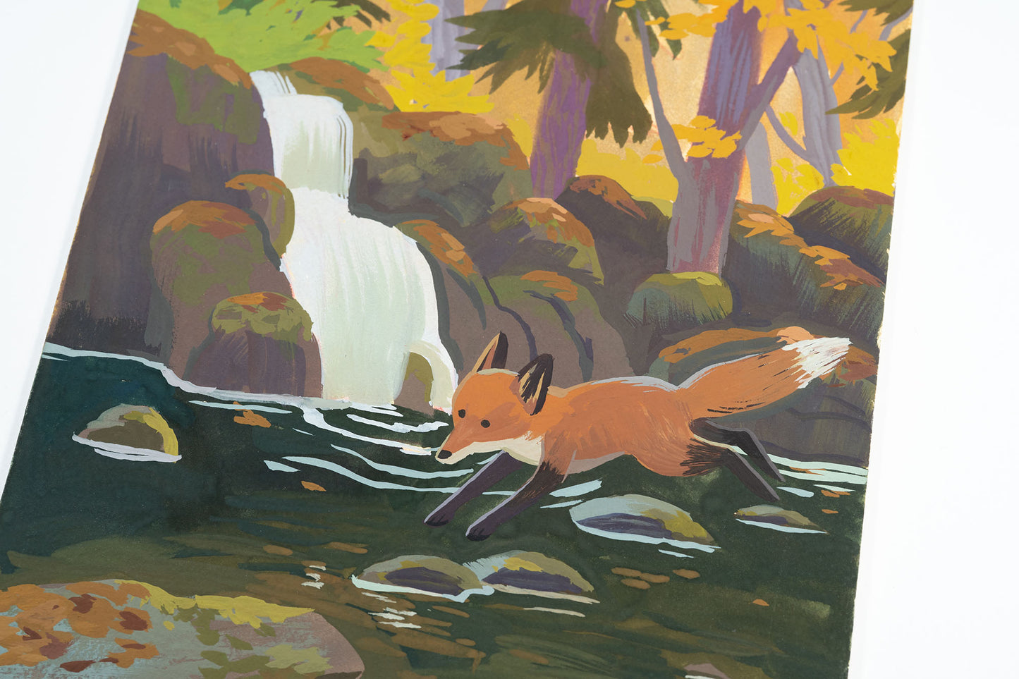 Fox Hopping Painting