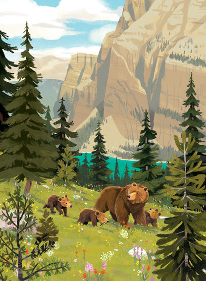 Moraine Lake Bear Print