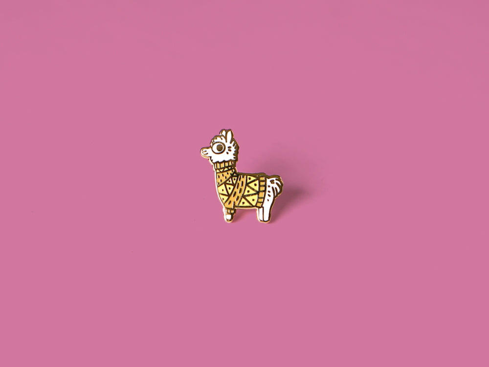Llama Enamel Pin