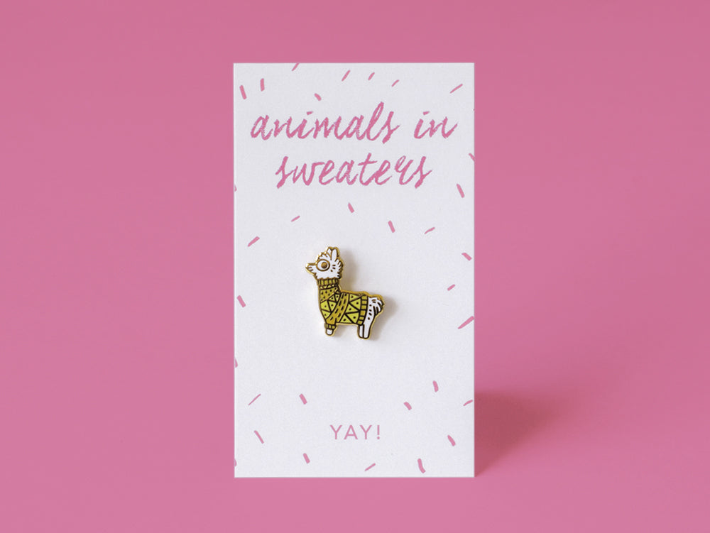 Llama Enamel Pin