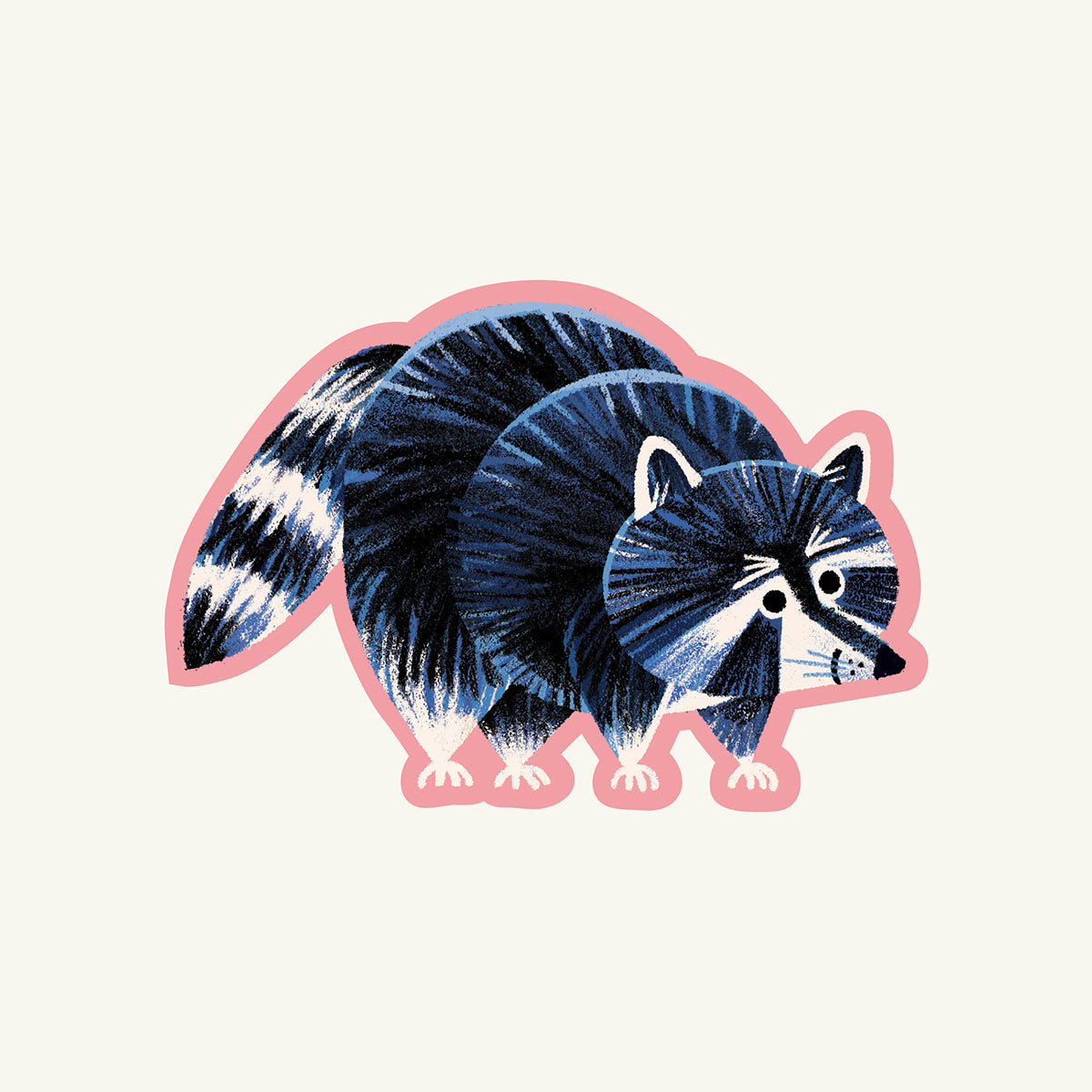 Raccoon Standing - Vinyl Sticker