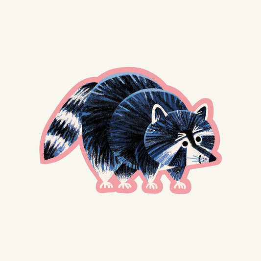 Raccoon Standing - Vinyl Sticker