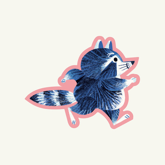 Raccoon Marching - Vinyl Sticker