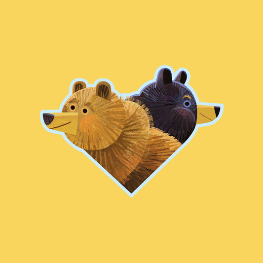 Bear Heart - Vinyl Sticker
