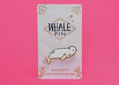 Beluga Whale Enamel Pin