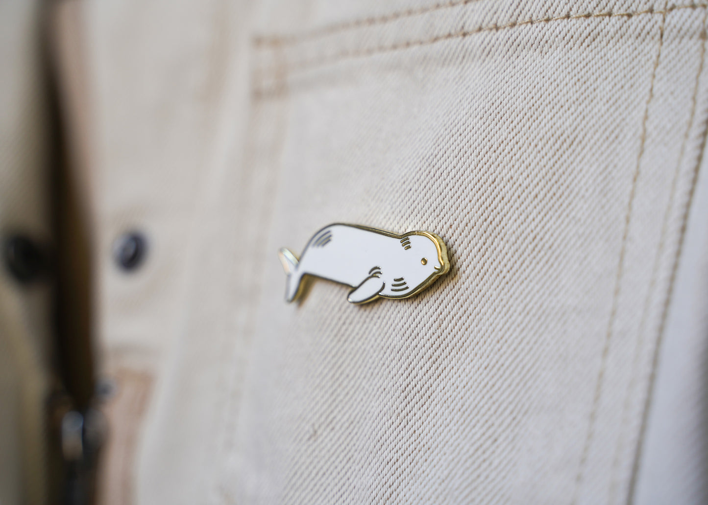 Beluga Whale Enamel Pin